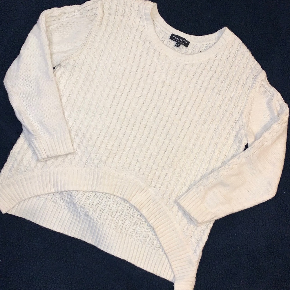 High-low knitted sweater from ELOQUII.